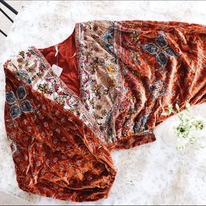 Bohemian Velvet Multicolored Blouse